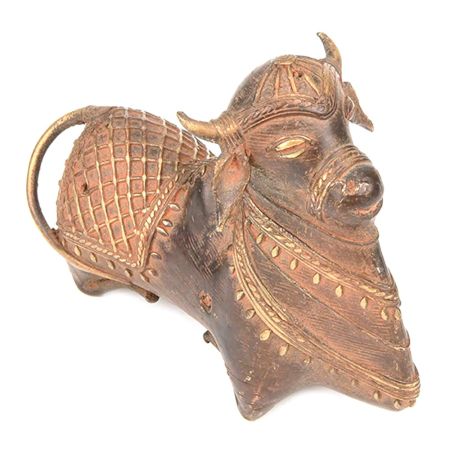 Brass Metal Decor of Nandi Bull