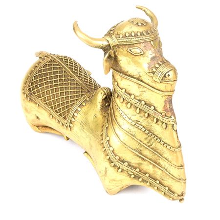 Brass Shiv Nandi (Dhokra Craft) Statue