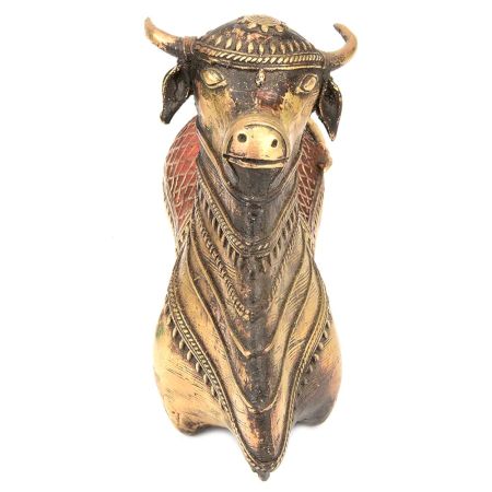 Sitting Bull Handmade Dhokra Art in Brass