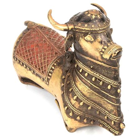 Nandi Bull (Ox of Shiva) Brass Statue Carrier