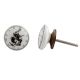 Black Rabbit Clock Ceramic Drawer Knob