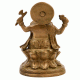 Brass Elephant Headed God Ganesh Statue