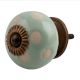 Sage Green Etched Dot Ceramic Drawer Knob