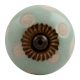 Sage Green Etched Dot Ceramic Drawer Knob
