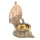 Indian Old Vintage Handmade Unique Brass Oil Lamp Goddess Laxmi Diya