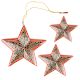 Handmade Wooden Star Christmas Ornaments (Set of 3) â€˜Starry Skyâ€™