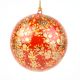 Orange Paper Mache Hanging Balls Christmas Ornaments Handmade Colorful