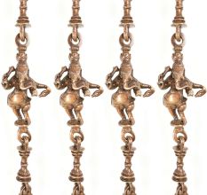 Swing Chain With Animal Figure Brass Metal Made (Set Of 4 Piece)