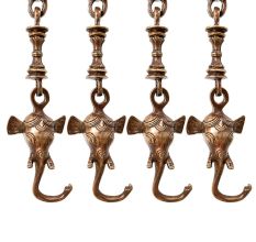 Swing Chain With Animal Figure Brass Metal Made (Set Of 4 Piece)