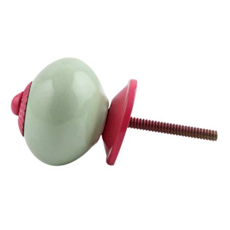 Solid Light Green Pink Fitting Ceramic Knob