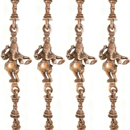 Swing Chain With Animal Figure Brass Metal Made (Set Of 4 Piece)