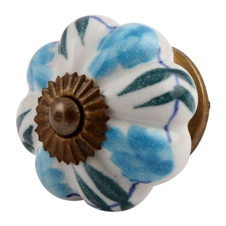 Multicolor Leaf Ceramic Melon Cabinet Knob Online