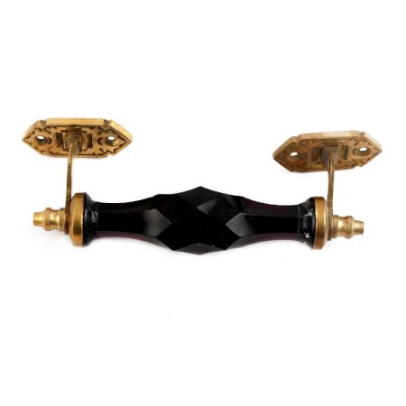 Purple Glass Cut Door Handles