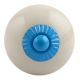 Cream Round Turquoise Fitting Ceramic Knob