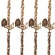 Brass Swing Chain Set With Handmade Statue (Set Of 4 Piece)