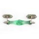 Green Cut Glass Drawer Handles