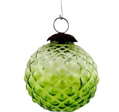Set Of 4 Piece Lime Solid Custard Apple Christmas Hanging