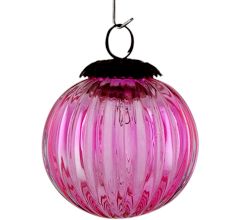 Set Of 4 Piece Pink Solid Melon Christmas Hanging