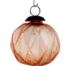 Set Of 4 Piece Light Amber Box Cut Christmas Hanging