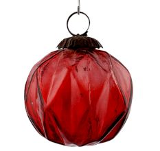 Set Of 4 Piece Red Solid Box Cut Christmas Hanging