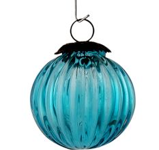 Set Of 4 Piece Turquoise Solid Melon Christmas Hanging