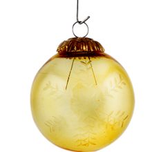 Set Of 4 Piece Yellow Round leaf Christmas Hanging