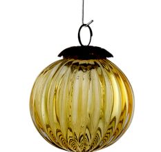 Set Of 4 Piece Yellow Solid Melon Christmas Hanging