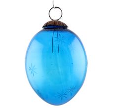 Set Of 3 Piece Turquoise Avocado Star Cut Christmas Hanging