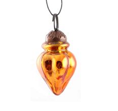 set Of 4 Piece Top Orange Tiny Christmas Ornament