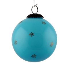 Set Of 4 Piece Turquoise Tiny Flower Big Christmas Hanging