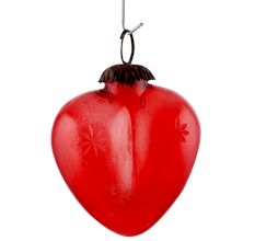 Set Of 4 Piece Red Star Cut Christmas Hanging