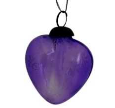 Set Of 4 Piece Purple Star Cut Christmas Hanging