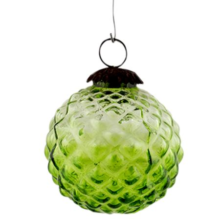 Set Of 4 Piece Lime Solid Custard Apple Christmas Hanging