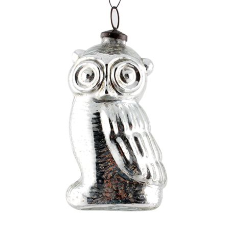 (Set Of 2 Piece Antique Owl Shape Christmas Hanging