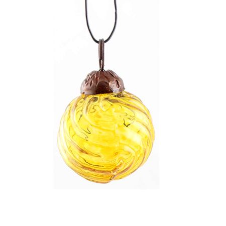 Yellow Striped Tiny Christmas Ornament Online