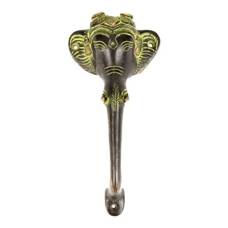 Brass Door Handle Elephant Face