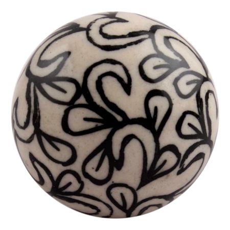 Black Flower Ceramic Dresser Knob Online