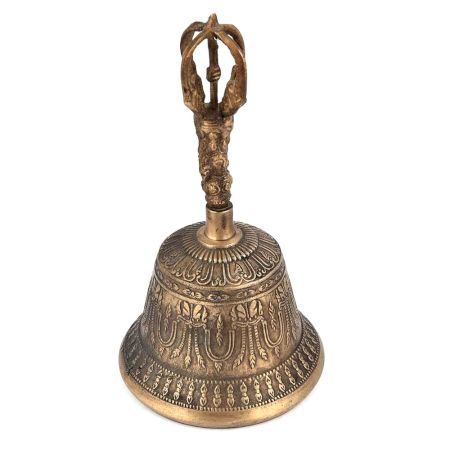 Brass Temple Bell Wajra Handle
