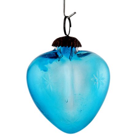 Set Of 4 Piece Turquoise Star Cut Christmas Hanging