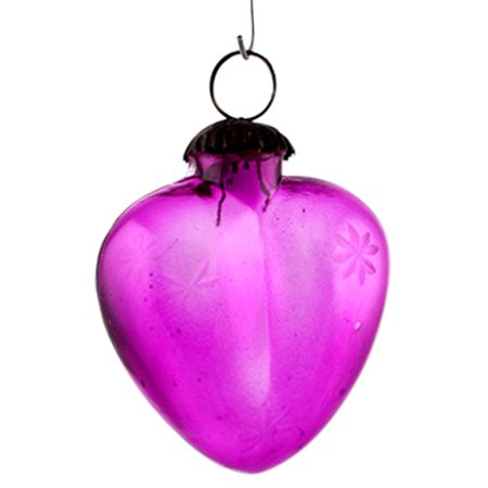 Set Of 4 Piece Pink Star Cut Christmas Hanging