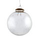 Set Of 4 Piece Clear Leaf Cut Round Christmas Hanging