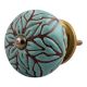 Amarylis Floral Etched Ceramic Cabinet Knob Online