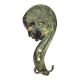 Bronze Face with Long Hair Hooks with Patina