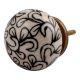 Black Flower Ceramic Dresser Knob Online