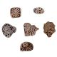 Set of 6 Piece New Mix Wooden Printing Block