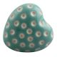 Sea Green Heart Etched Ceramic Drawer Knob