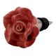 Old Pink Rose Ceramic Wine Stopper (Set of One Piece)