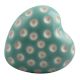 Sea Green Heart Etched Ceramic Wine Stopper (Set of One Piece)