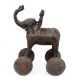 Brass Temple Elephant on Wheel