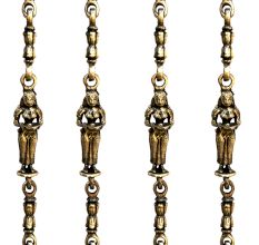 Swing Chain Set with Peacock and Dancing Lady Figurine(Set Of 4 Pieces)